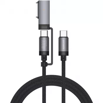 USB laidas 4smarts ComboCord 2m USB C USB C/MagSafe 3 juoda pilka