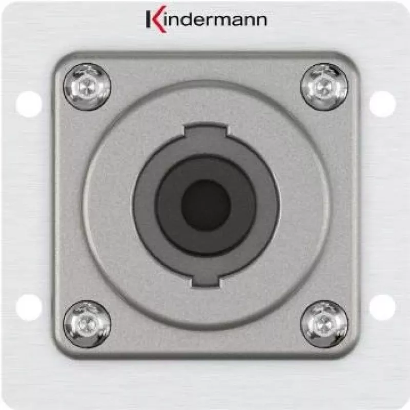Kištukinis lizdas Speakon Kindermann 7444000413 — 1 modulio aliuminio, 50×50 mm, 40 mm gylis