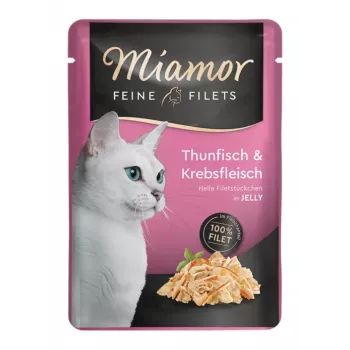 Šlapias kačių maistas Miamor MIAMOR Feine Filets 100 g maišelis — Tunas, suaugusios katės, linkusioms į antsvorį