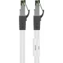 Goobay CAT 8.1 plono laido kabelis, S/FTP (PiMF), baltas, 15 m - LSZH be halogenų, varis AWG 24 (55130)