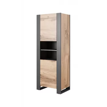 WOOD Knygų spinta 65x40x170,5 votano ąžuolas + antracitas