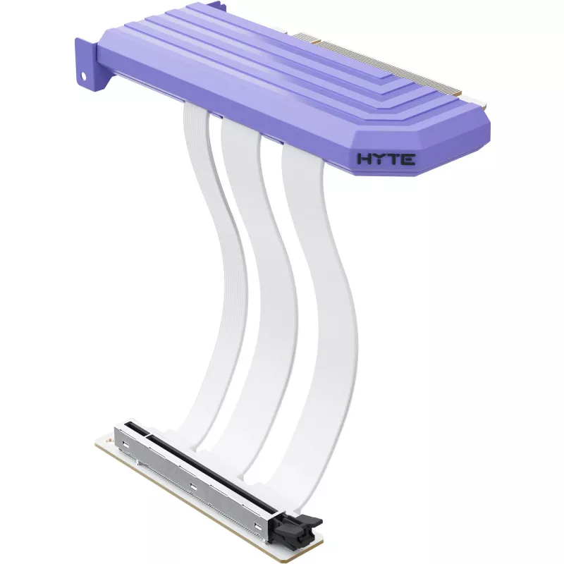 PCIe 5.0 Hyper Riser laidas, HYTE, modelis ACC-HYTE-PCIE50-TM, 20 cm, violetinė / balta
