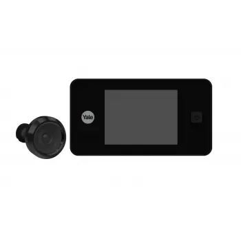 Skaitmeninis durų stebėjimo įrenginys Yale 45-0500-1432-00-6011 — 3,2 col. LCD, 105° matymo kampas, 110° kampas, juoda, 2×AAA