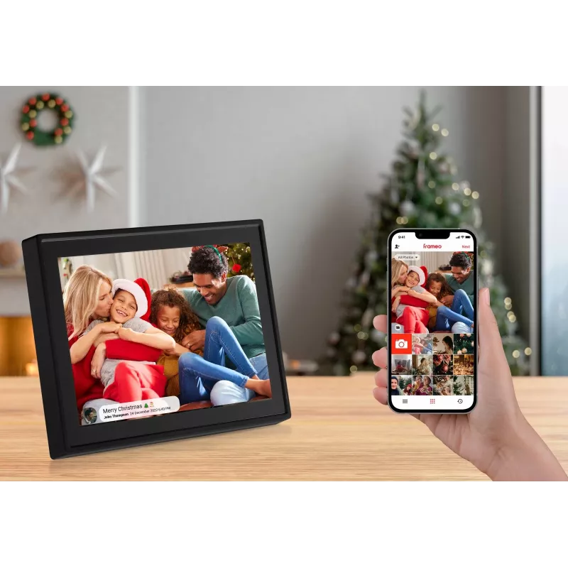 Skaitmeninis nuotraukų rėmelis SENCOR SDF1092B 10,1 col. jutiklinis IPS 1280×800 Wi‑Fi 4,6 GB MicroSD tvirtinamas prie sienos
