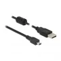 USB laidas DeLOCK 84912 USB 2.0 1 m USB A Mini-USB B Juodas