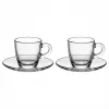 Kavos moka puodų rinkinys BIALETTI Moka-Tassen Set Glass ISTITUZIONALE 2 puodeliai