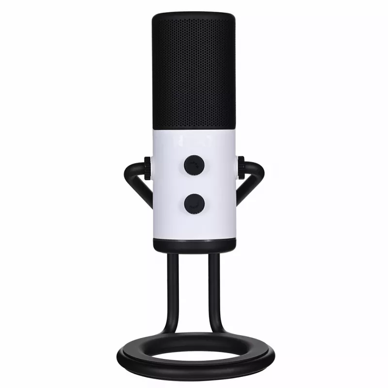 PC mikrofonas NZXT Capsule White — USB, kardioidinis, 24 bitų/96 kHz, 100 dB SNR, 120 dB jautrumas, aliuminis, komplekte USB-C į USB-A laidas
