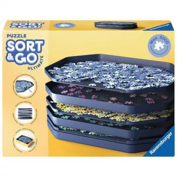 Dėlionės laikymo priedai Ravensburger Sort & Go Ultimate 12.001.676 — organizatoriai ir rūšiavimo padėklai