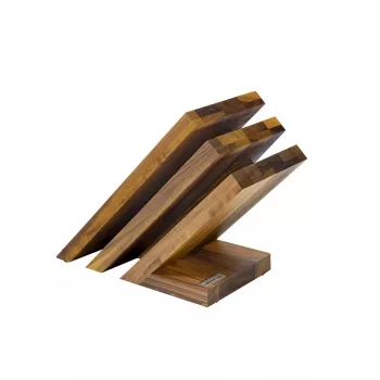 Magnetinis 3 dalių peilių blokas artelegno Venezia 87/WL riešutmedžio – montuojamas ant sienos, medinis