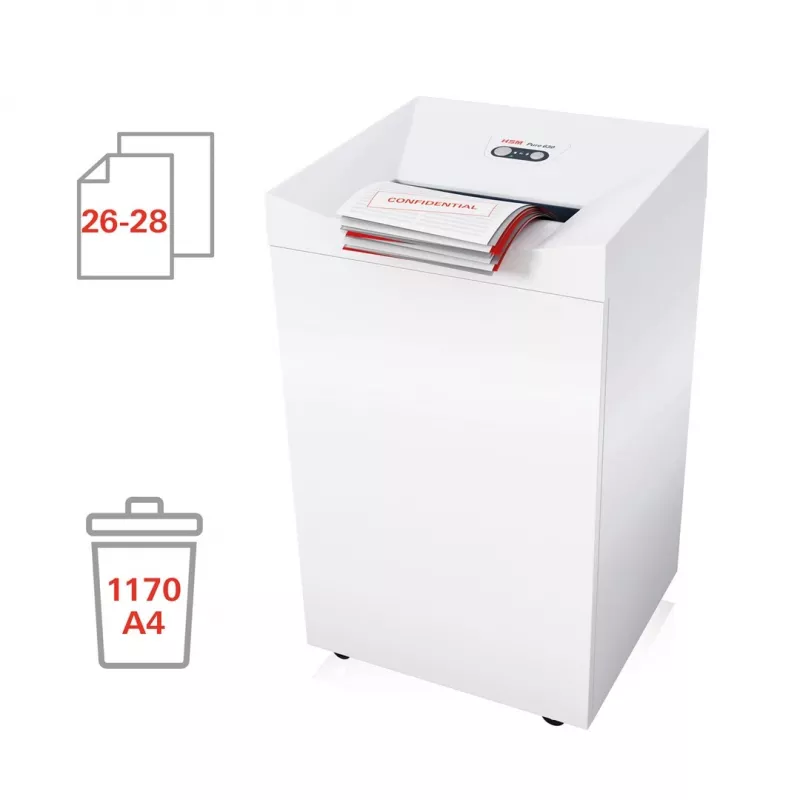 HSM Pure 630 popieriaus smulkintuvas, 130 l, 3,9 mm