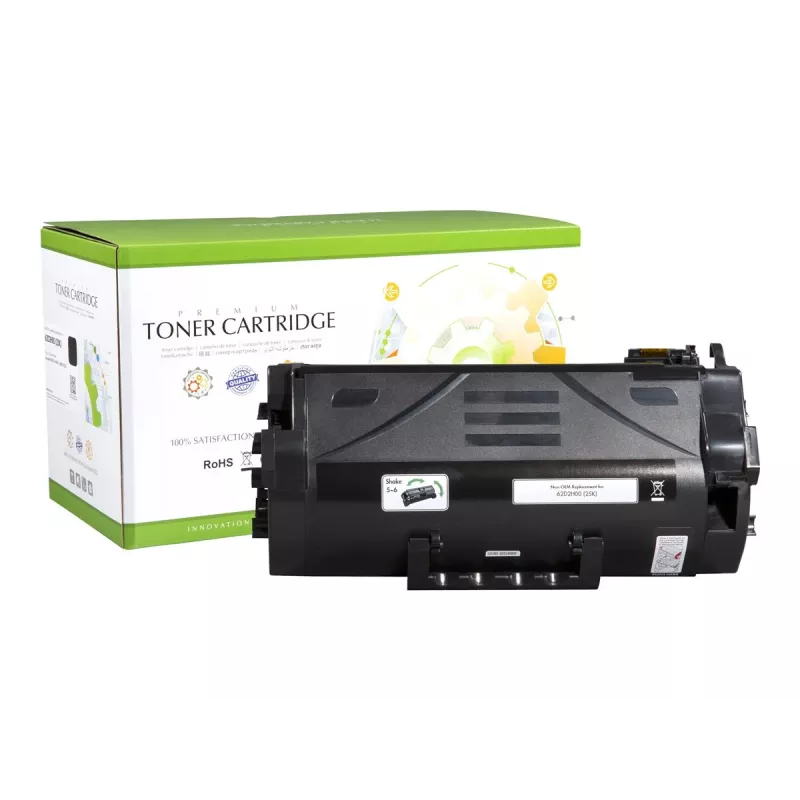 STATIC Toner kasetė, suderinama su Lexmark 62D2H00, juoda, 25 000 puslapių