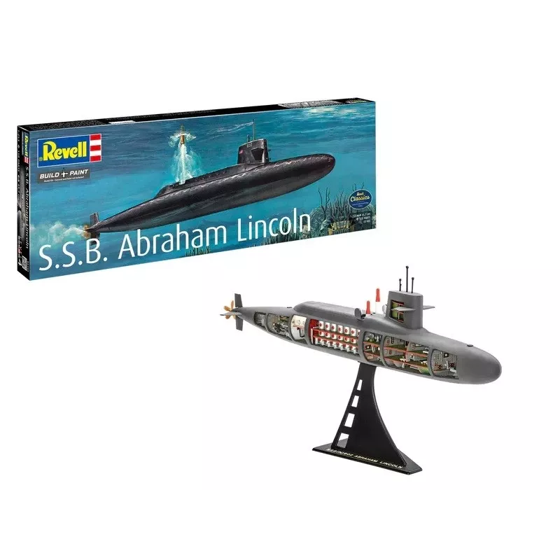 Plastikinis laivo modelis REVELL S.S.B. Abraham Lincoln mastelis 1/253