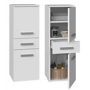 Vonios spintelė Top e Shop NEL V DDS BIEL — laisvai stovinti 300×300×850 mm, 3 lentynos, balta