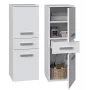 Vonios spintelė Top e Shop NEL V DDS BIEL — laisvai stovinti 300×300×850 mm, 3 lentynos, balta