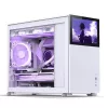 PC korpusas Jonsbo D31 STD baltas — Midi Tower, plieninis, grūdintas stiklas, Micro-ATX/ITX/DTX, 2×2,5 colio + 1×3,5 colio, GPU iki 400 mm, CPU aušintuvas 168 mm