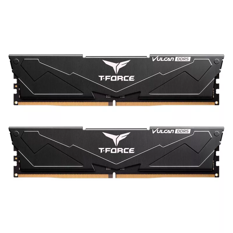 T-FORCE Vulcan - DDR5 - rinkinys - 32 GB: 2 x 16 GB - DIMM 288-PIN - 3000 MHz / PC5-48000 - CL30 - 1,35 V - be buferio - on-die ECC - juoda (FLBD532G6000HC30DC01)