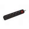 Maitinimo ilgintuvas Lanberg PS1-05F-0300-BK 3 m 5 lizdai vidaus naudojimui juodas