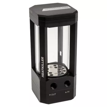 CPU vandens blokas Watercool heatkiller — aliuminis, juodas, permatomas, aušinimo skysčio 0,25 l, 70×70×117,3 mm