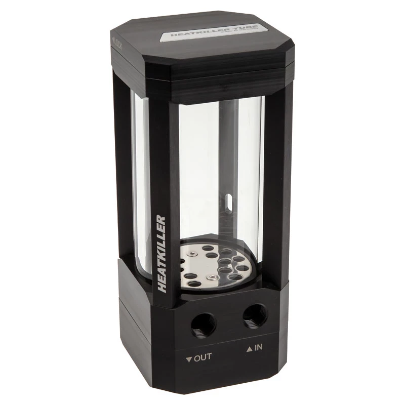 CPU vandens blokas Watercool heatkiller — aliuminis, juodas, permatomas, aušinimo skysčio 0,25 l, 70×70×117,3 mm