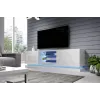 Cama TV spintelė QIU 200 MDF baltas blizgus/baltas blizgus
