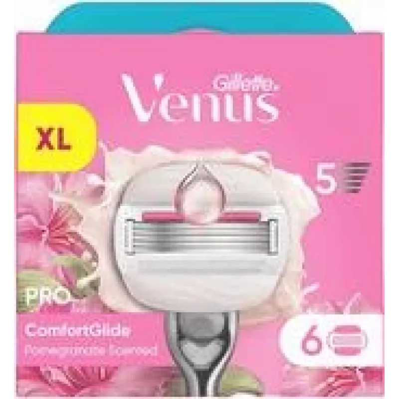 Skutimosi peiliukų kasetės Gillette Pro ComfortGlide, 6 vnt. pakuotė