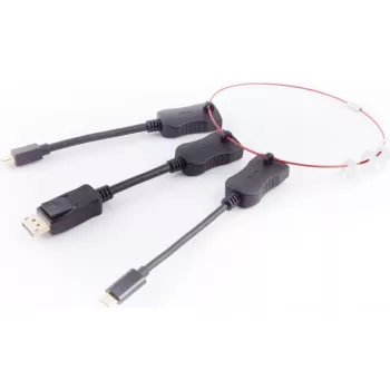 Adapter set ShiverPeaks 10-01020 — HDMI-A to DisplayPort / Mini / USB-C adapters