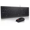 Laidinės klaviatūros ir pelės rinkinys Lenovo Essential 4X31R64445 — USB laidinė pilno dydžio klaviatūra ir laidinė USB pelė