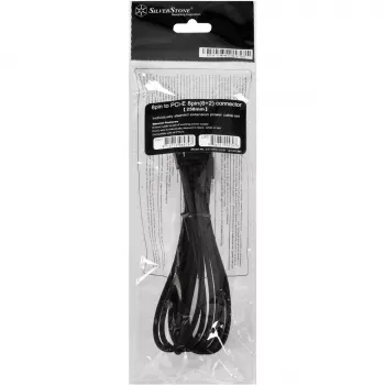 Laidas PCI-E 8pin (6+2) Sidabrinėstone SST-PP07-PCIB 0,25 m