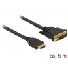 Vaizdo kabelio adapteris DeLOCK 85656 5 m HDMI Type A DVI juodas