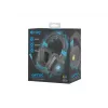 Laidinės žaidimų ausinės Fury NFU-1584 su lankstiniu mikrofonu, ausį apgaubiančios, 98 dB, 15–25000 Hz, 2 m laidas, USB ir 3,5 mm, mėlynos