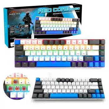 Mechaninė klaviatūra MEDIA-TECH MT1259 Red Core MX60, 60% formato, CHERRY MX Red jungikliai, RGB apšvietimas, USB, aukšto profilio klavišai