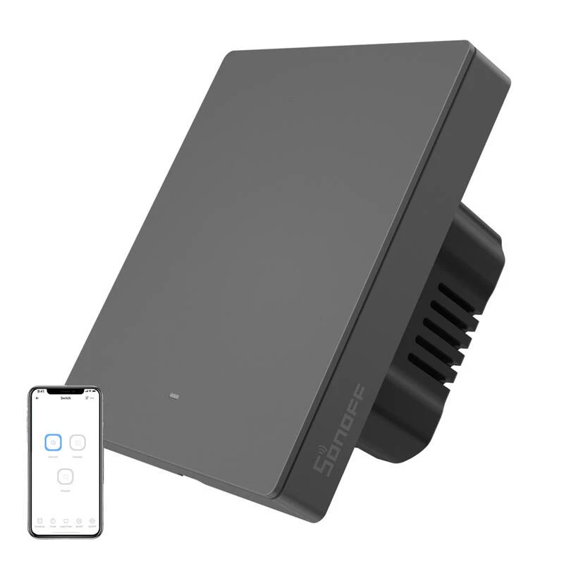 Wall switch Sonoff M5-1C-80 Wi‑Fi — vienpolis išmanusis jungiklis montavimui sienoje, 1 kanalas