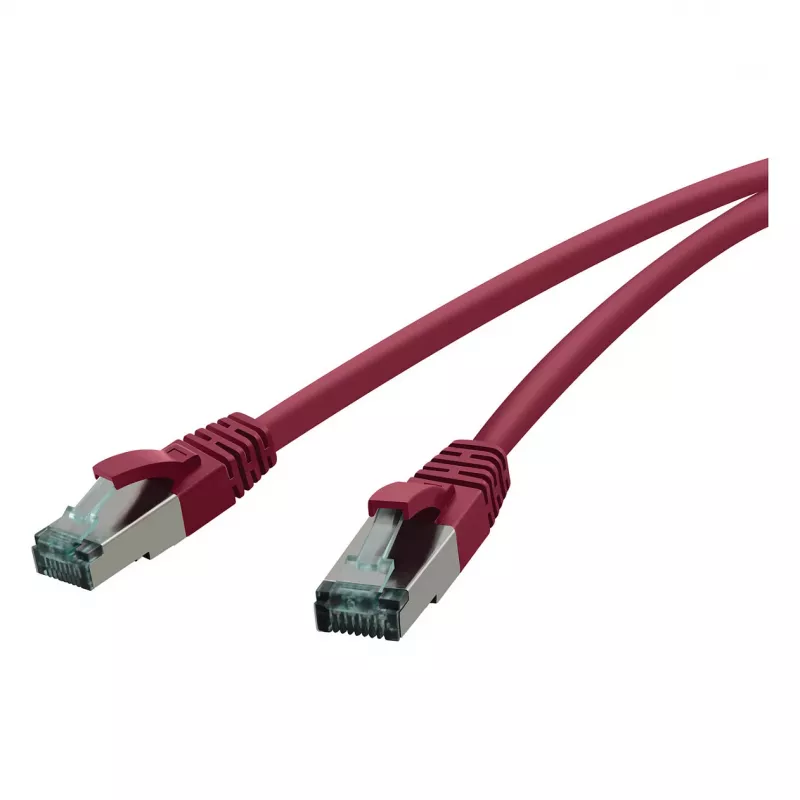 Raudona Cat.6a 5,0m raudonas komutacinis kabelis Cat.6a S/FTP AWG 27/7, 2xRJ45, raudonas, 5,0m