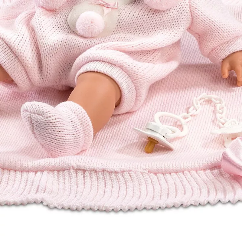 Lėlė Llorens Verkia Lėlė 38938 Pagaminta Iš Rožių, 38 cm tikroviška kūdikio lėlė