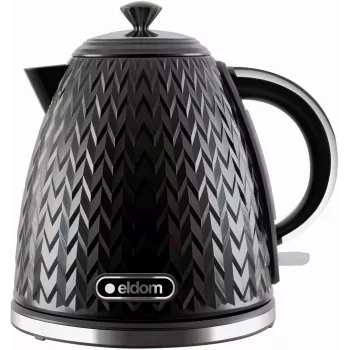 ELDOM NELA virdulys, 1,7 l talpa, 2000 W galia, juodas
