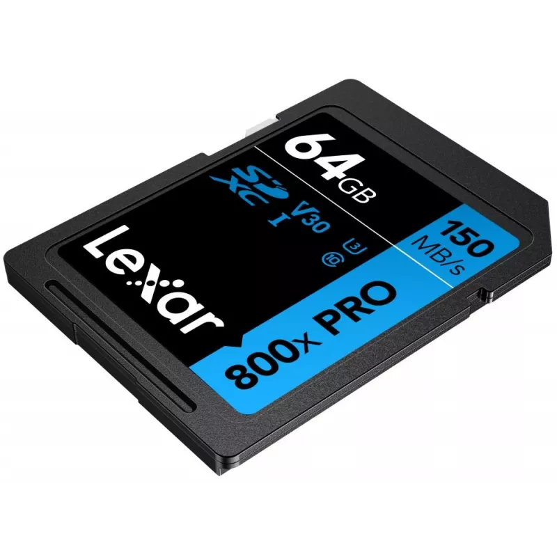 SDXC „flash“ atminties kortelė „Lexar“ 64 GB UHS-I 800xPRO — Class 10, U3, V30, 150 MB/s