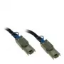 Inter-Tech - išorinis SAS laidas - SAS 6Gbit/s - 4x ekranuotas Mini MultiLane SAS (SFF-8088), 26 kontaktų į 4x ekranuotas Mini MultiLane SAS (SFF-8088), 26 kontaktų - 1 m - juodas