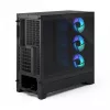 Fractal Design Pop 2 Air Juoda Solid vidutinio dydžio kompiuterio korpusas — ATX palaikymas, 3x 120 mm priekiniai ventiliatoriai, 2,5/3,5 colio diskų nišos, 215×481×462 mm