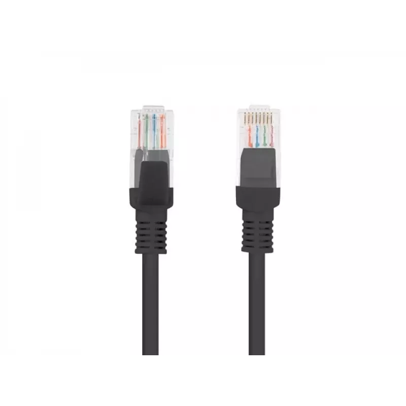 Tinklo kabelis LANBERG PCU5-10CC-0100-BK RJ-45 Cat5e, U/UTP, 1 m, juodas
