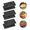 Clatronic ST/WA 3670 sumuštinių keptuvė 800 W Juoda, nerūdijantis plienas