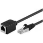 Goobay CAT 5e prailginimo kabelis F/UTP, juodas, 2 m – varinė medžiaga, RJ45 kištukas (8P8C) RJ45 lizdas (8P8C) (73388)