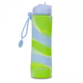 Sportinis vandens butelis cool pack silikoninis vandens butelis Z14770 600 ml mergaitėms mėlynas