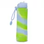 Sportinis vandens butelis cool pack silikoninis vandens butelis Z14770 600 ml mergaitėms mėlynas