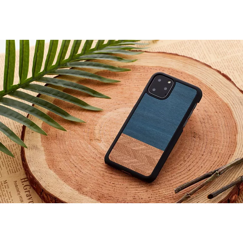 Telefono dėklas man and wood skirtas iPhone 11 Pro Max — džinsinės juodos spalvos apsauginis dangtelis