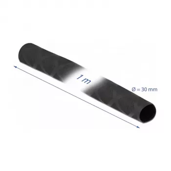 Termiškai susitraukiantis vamzdelis DeLOCK 19596 X rašto neslystantis 1 m x 30 mm juodas