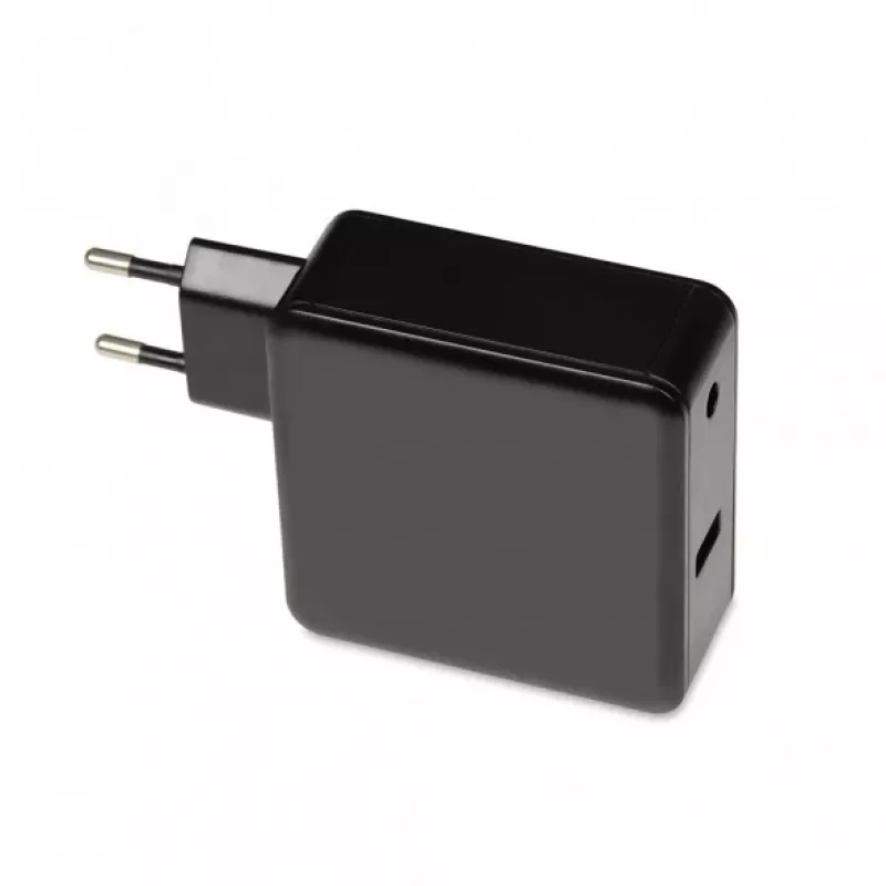 Nešiojamojo kompiuterio maitinimo adapteris IBOX IUZ65WA, AC-DC automatinis 100–240V → 18.5–20.5V, 65W, 1×USB, juodas