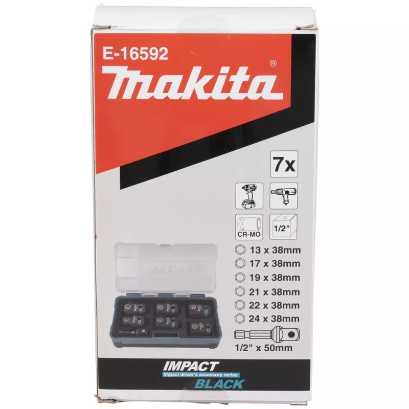 Makita E-16592 smūginis lizdas Smūginių lizdų rinkinys Juoda, Žalsvai mėlyna
