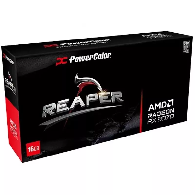 Vaizdo plokštė PowerColor Radeon RX 9070 16 GB GDDR6 PCIe 5.0, 2520 MHz pagreitis, 3x DisplayPort 2.1a + HDMI 2.1b, 2x 8 kontaktų