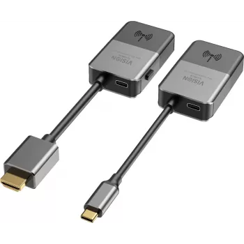 Belaidis garso/vaizdo ilgintuvas VISION TC-USBCW HDMI per Wi‑Fi 5, USB‑C palaikymas