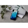 Išmaniojo telefono dėklas iKins, skirtas iPhone XR — mėlynos ežero spalvos išorė, juoda vidinė pusė